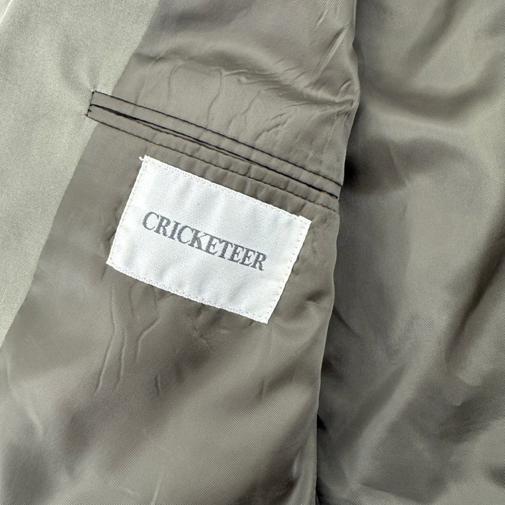 CRICKETEER Mens Blazer‎ Jacket Size 42 LGrey Cotton Polyester Two Button - Picture 5 of 6